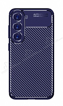 Eiroo Rugged Carbon Samsung Galaxy S23 Plus Lacivert Silikon Klf