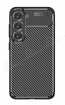 Eiroo Rugged Carbon Samsung Galaxy S23 Plus Siyah Silikon Klf