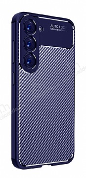 Eiroo Rugged Carbon Samsung Galaxy S23 Lacivert Silikon Kılıf