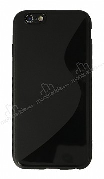 Eiroo S Line iPhone 6 / 6S Siyah Silikon Klf