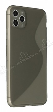 Eiroo S Line iPhone 11 Pro Max Gri Silikon Klf