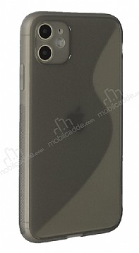 Eiroo S Line iPhone 12 Mini 5.4 in Gri Silikon Klf