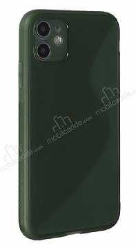 Eiroo S Line iPhone 12 Mini 5.4 in Yeil Silikon Klf