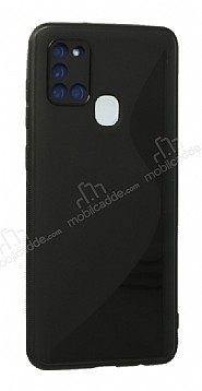 Eiroo S Line Samsung Galaxy A21s Siyah Silikon Klf