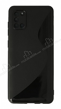 Eiroo S Line Samsung Galaxy A31 Siyah Silikon Klf
