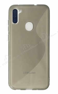 Eiroo S Line Samsung Galaxy M11 Gri Silikon Klf
