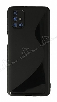 Eiroo S Line Samsung Galaxy M31s Siyah Silikon Klf