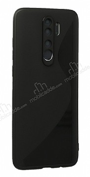Eiroo S Line Xiaomi Redmi Note 8 Pro Siyah Silikon Klf