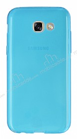 Samsung A3 2017 Ultra nce effaf Mavi Silikon Klf