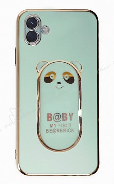 Eiroo Samsung Galaxy A04 Baby Panda Standl Yeil Silikon Klf