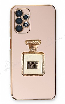 Eiroo Samsung Galaxy A13 Aynal Parfm Standl Pembe Silikon Klf
