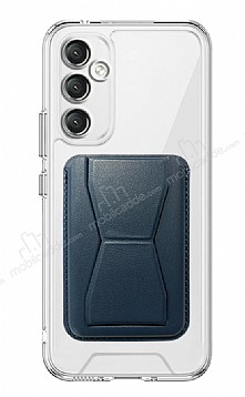 Eiroo Samsung Galaxy A14 4G Lacivert Kartlkl Standl Ultra Koruma Klf