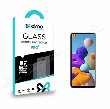 Eiroo Samsung Galaxy A21s Tempered Glass Cam Ekran Koruyucu