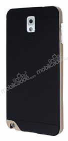 Eiroo New Hybrid Samsung N9000 Galaxy Note 3 Metalik Kenarl Gold Klf