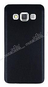 Samsung Galaxy A3 Ultra nce Deri Siyah Silikon Klf