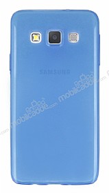 Samsung Galaxy A3 Ultra nce effaf Mavi Silikon Klf