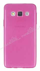 Samsung Galaxy A3 Ultra nce effaf Pembe Silikon Klf