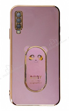 Eiroo Samsung Galaxy A30S Baby Panda Standl Mor Silikon Klf