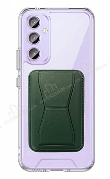 Eiroo Samsung Galaxy A34 Yeil Kartlkl Standl Ultra Koruma Klf