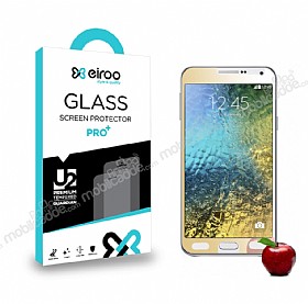 Eiroo Samsung Galaxy E5 Tempered Glass Ayna Gold Cam Ekran Koruyucu