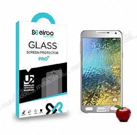 Eiroo Samsung Galaxy E5 Tempered Glass Ayna Silver Cam Ekran Koruyucu