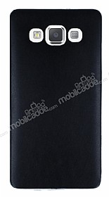 Samsung Galaxy A5 Ultra nce Deri Siyah Silikon Klf