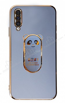 Eiroo Samsung Galaxy A50 Baby Panda Standl Mavi Silikon Klf
