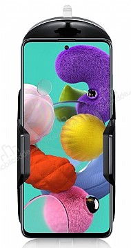 Eiroo Samsung Galaxy A51 Siyah Ara Tutucu