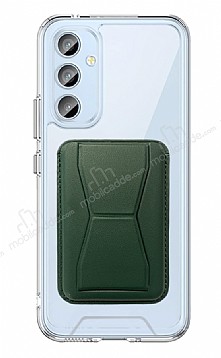 Eiroo Samsung Galaxy A54 Yeil Kartlkl Standl Ultra Koruma Klf
