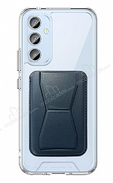 Eiroo Samsung Galaxy A54 Lacivert Kartlkl Standl Ultra Koruma Klf