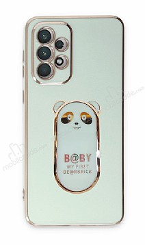 Eiroo Samsung Galaxy A72 Baby Panda Standl Yeil Silikon Klf