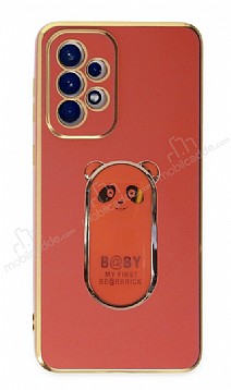 Eiroo Samsung Galaxy A73 Baby Panda Standl Krmz Silikon Klf