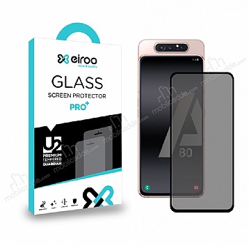 Eiroo Samsung Galaxy A80 Full Privacy Tempered Glass Cam Ekran Koruyucu