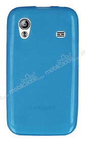 Samsung Galaxy Ace S5830 Ultra nce effaf Mavi Silikon Klf