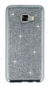 Eiroo Samsung Galaxy C5 Tal Silver Silikon Klf