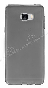 Samsung Galaxy C5 Ultra nce effaf Siyah Silikon Klf