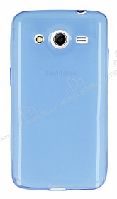 Samsung Galaxy Core 2 Ultra nce effaf Mavi Silikon Klf