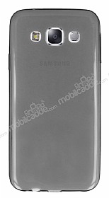 Samsung Galaxy E5 Ultra nce effaf Siyah Silikon Klf