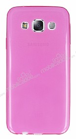 Samsung Galaxy E5 Ultra nce effaf Pembe Silikon Klf