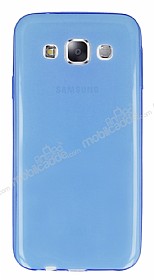 Samsung Galaxy E5 Ultra nce effaf Mavi Silikon Klf