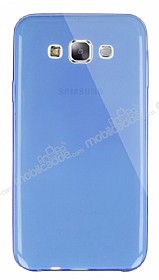 Dafoni Aircraft Samsung Galaxy E7 Ultra nce effaf Mavi Silikon Klf