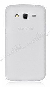 Samsung Galaxy Grand 2 Ultra nce effaf Beyaz Silikon Klf