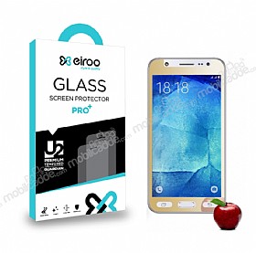 Eiroo Samsung Galaxy J7 / Galaxy J7 Core Tempered Glass Ayna Gold Cam Ekran Koruyucu
