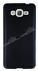 Samsung Galaxy Grand Prime / Prime Plus Ultra nce Deri Siyah Silikon Klf