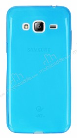 Samsung Galaxy J3 2016 Ultra nce effaf Mavi Silikon Klf