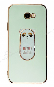 Eiroo Samsung Galaxy J4 Plus Baby Panda Standl Yeil Silikon Klf