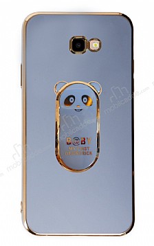Eiroo Samsung Galaxy J4 Plus Baby Panda Standl Mavi Silikon Klf