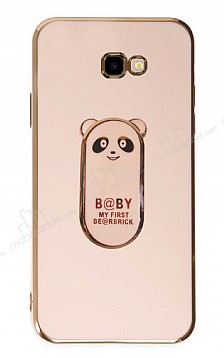 Eiroo Samsung Galaxy J4 Plus Baby Panda Standl Pembe Silikon Klf
