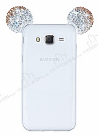 Samsung Galaxy J5 Tal Kulakl Gold Silikon Klf