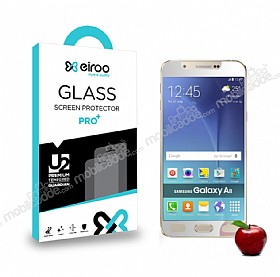 Eiroo Samsung Galaxy A8 Tempered Glass Ayna Silver Cam Ekran Koruyucu